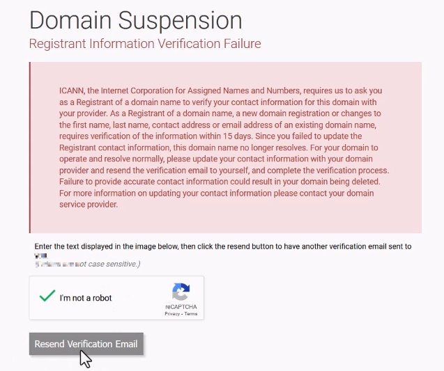 رفع خطای domain suspension تعلیق دامنه بین المللی